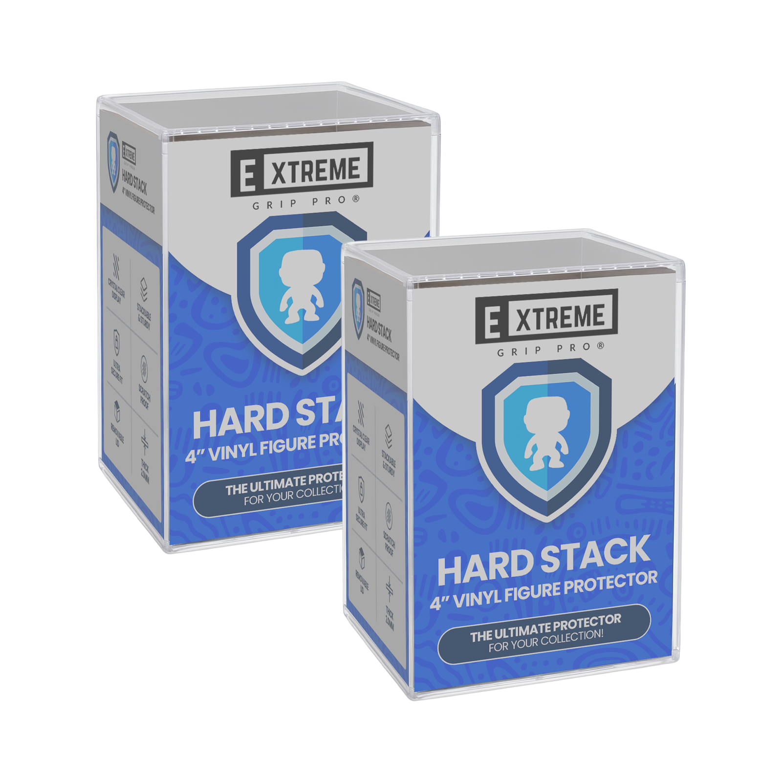 Hard Stack Case For 4" Funko Pop Protector 2MM Clear Display Box (1/2/4 Pack)