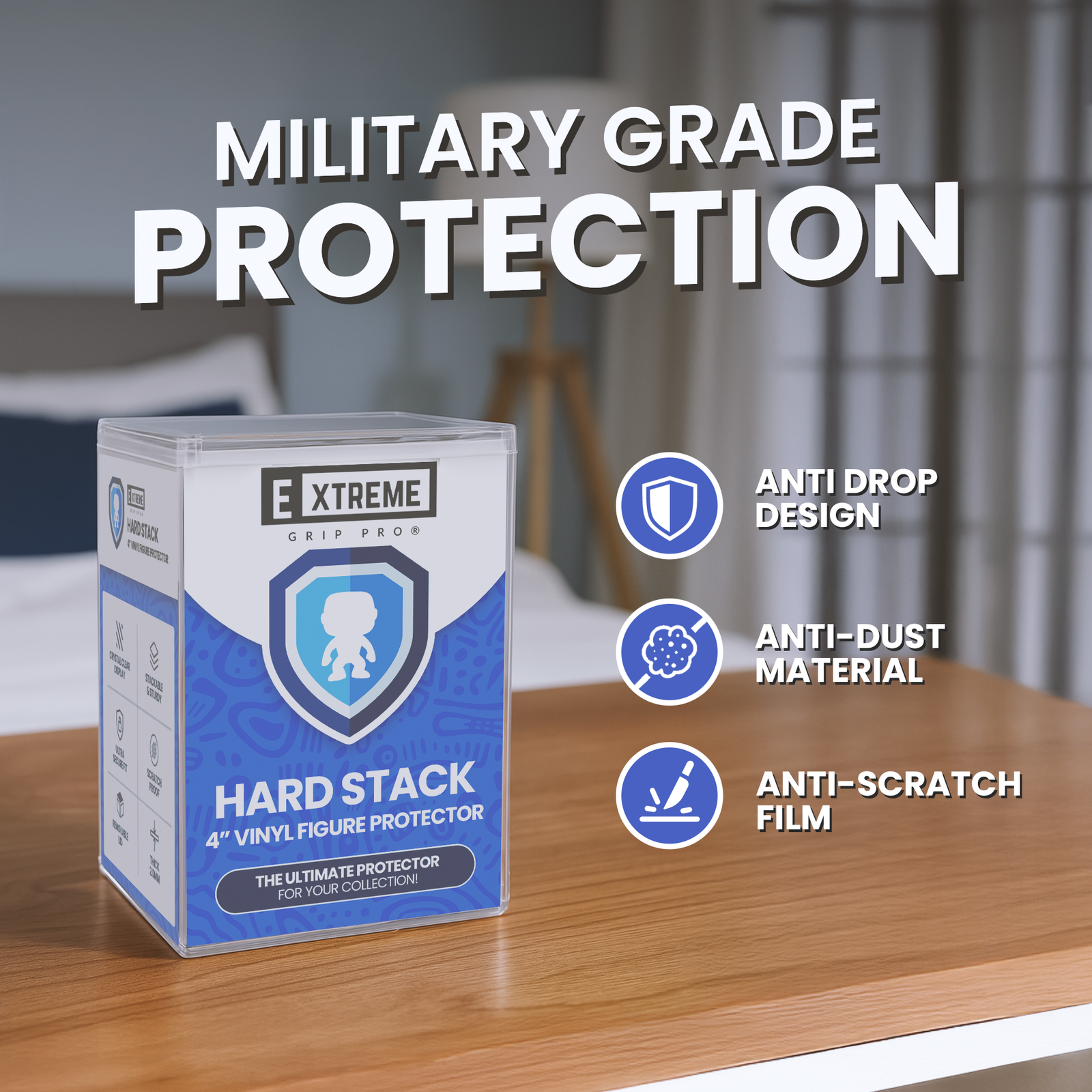 Hard Stack Case For 4" Funko Pop Protector 2MM Clear Display Box (1/2/4 Pack)