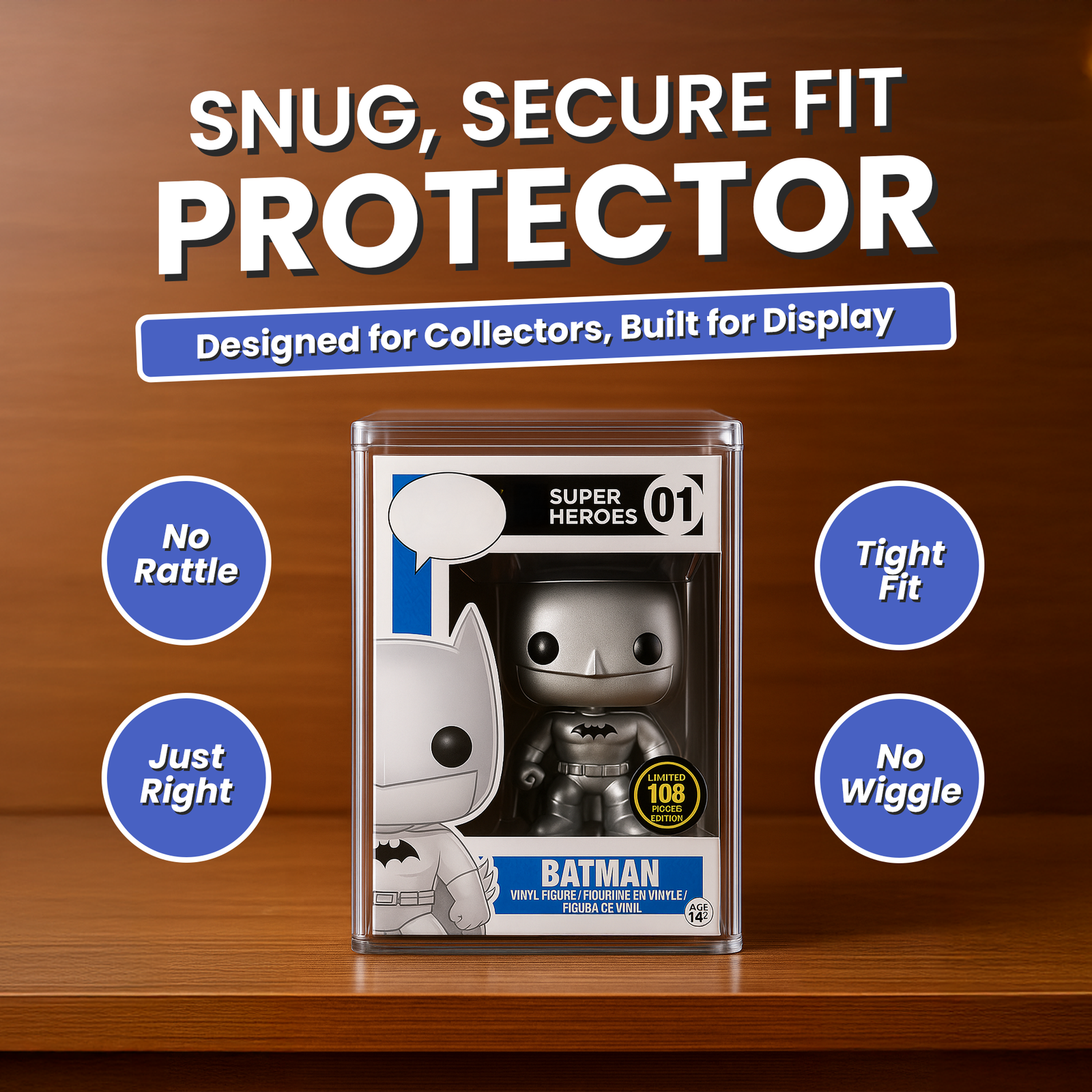 Hard Stack Case For 4" Funko Pop Protector 2MM Clear Display Box (1/2/4 Pack)