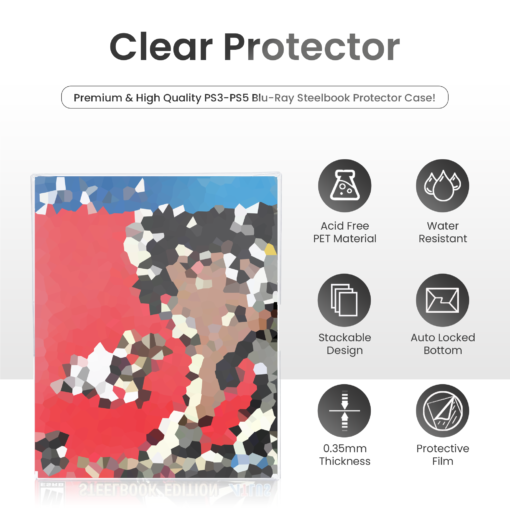 Artboard 2 (14) Premium Hard Stack Game Case Protector – Compatible with PS3, PS4 & PS5 Game Cases | Collector Display Edition | EXTREMEGRIPPRO