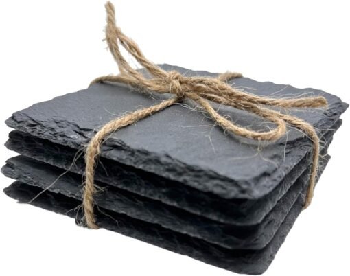 NATURAL SLATE Coaster Blanks Drinks Mat 10 x 10cm for Engraving PERSONALISABLE Wholesale (1-24 Pack)