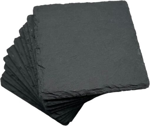 NATURAL SLATE Coaster Blanks Drinks Mat 10 x 10cm for Engraving PERSONALISABLE Wholesale (1-24 Pack)