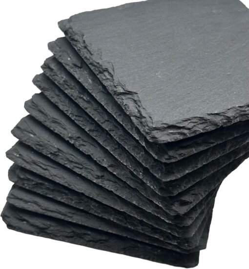 NATURAL SLATE Coaster Blanks Drinks Mat 10 x 10cm for Engraving PERSONALISABLE Wholesale (1-24 Pack)