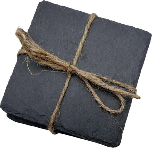 NATURAL SLATE Coaster Blanks Drinks Mat 10 x 10cm for Engraving PERSONALISABLE Wholesale (1-24 Pack)