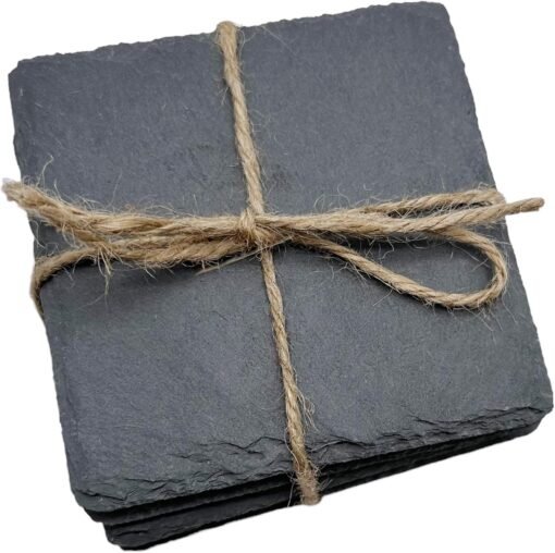 NATURAL SLATE Coaster Blanks Drinks Mat 10 x 10cm for Engraving PERSONALISABLE Wholesale (1-24 Pack)
