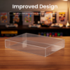 Console Long Box Protector - Clear Plastic Console Case, 0.5mm Rigid PET Display Case, Dustproof Storage Cover, Fits SNES Long Box Console 525×310×93mm