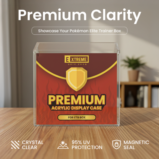Artboard 3 (33) Acrylic Display Case for Elite Trainer Box – Premium Protector for Pokémon ETB, Clear Rigid Storage Box for Pokémon Collectors (1-2 Pack)