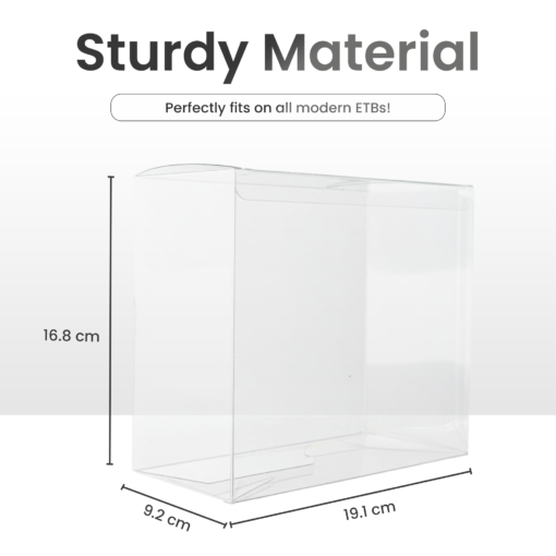 PET Plastic Protector Case for Pokemon ETB – 0.5mm Clear Elite Trainer Box Sleeve, Dustproof Display Protection for Modern ETBs (1-80 Pack)