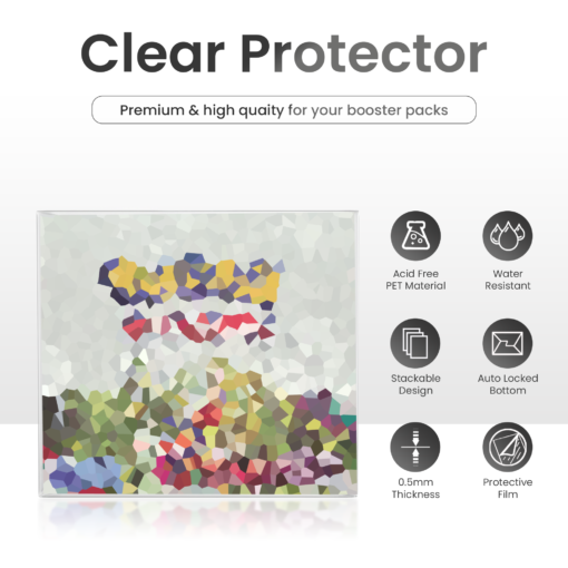PET Protector Plastic Case for Pokémon Booster Box – 0.5mm Clear Sleeve, Dustproof Display Protection for TCG Boxes (1–80 Pack)