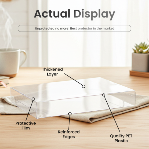 Artboard 5 (10) Game Case Protector – Clear PET Plastic Display & Storage Cover, Compatible with PlayStation® PS1 Game Cases (143 × 131 × 18mm) (1-200 Pack)