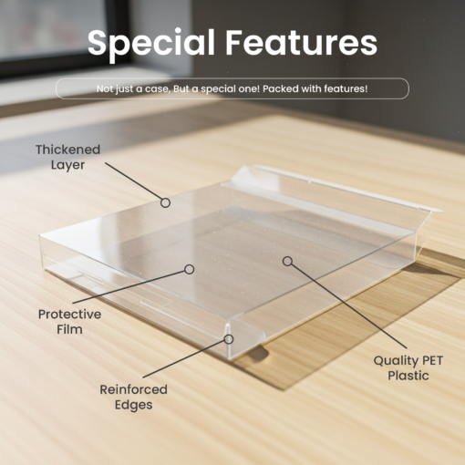 Clear Plastic Game Box Protector 0.35mm Display & Storage Case Compatible with GBA Game Boy Advance Packaging (1–200 Pack)