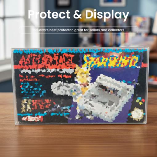 Console Long Box Protector - Clear Plastic Console Case, 0.5mm Rigid PET Display Case, Dustproof Storage Cover, Fits SNES Long Box Console 525×310×93mm