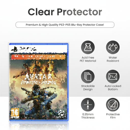 Artboard 2 (36) ExtremeGripPro Game Case Protectors | Compatible with Standard PS3, PS4 & PS5 Game Cases | 0.35mm Clear PET Sleeves | Dust & Scratch Protection