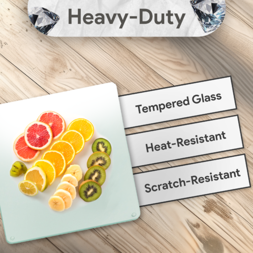 Personalised Glass Chopping Board Square 28 x 30 cm Custom Photo Cutting Board Toughened Glass Kitchen Gift