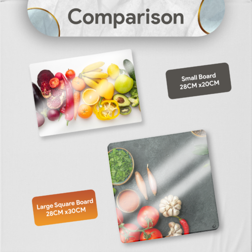 Personalised Glass Chopping Board Square 28 x 30 cm Custom Photo Cutting Board Toughened Glass Kitchen Gift